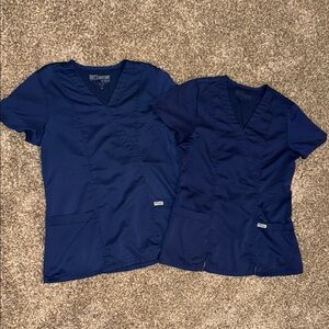 Grey's Anatomy by Barco Navy Blue Scrub Top